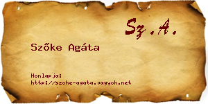 Szőke Agáta névjegykártya