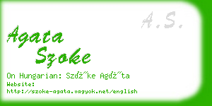 agata szoke business card